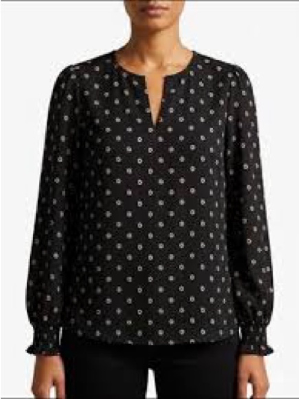 TED BAKER, the black floral print blouse!